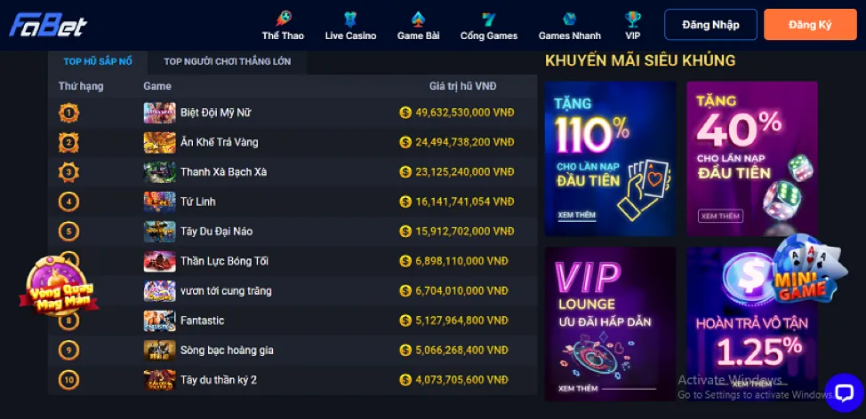Trò chơi casino sao79